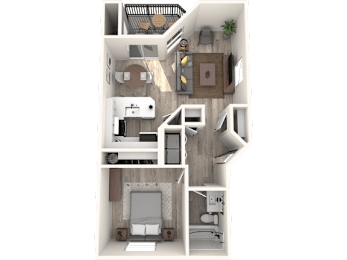 1 bed, 1 bath, 672 sqft, $1,199