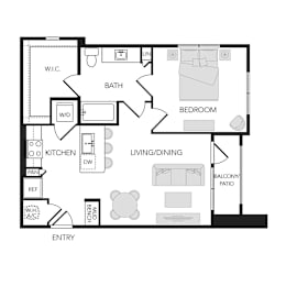 1 bed, 1 bath, 765 sqft, $1,286