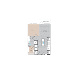 1 bed, 1 bath, 670 sqft, $1,381