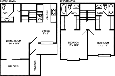 2 beds, 2 baths, 1,125 sqft, $3,747