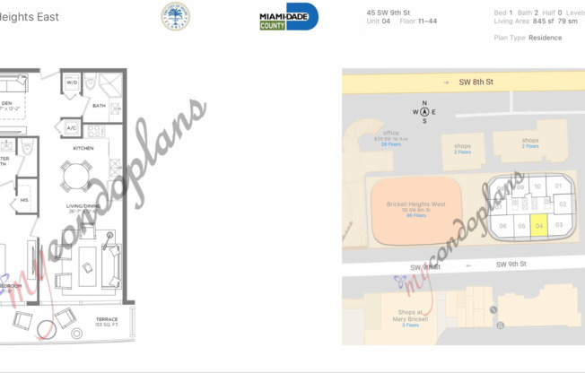 1 bed, 2 baths, $3,900, Unit Unit #1104