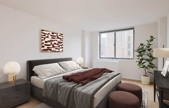 Bedroom with Hard Surface Flooring