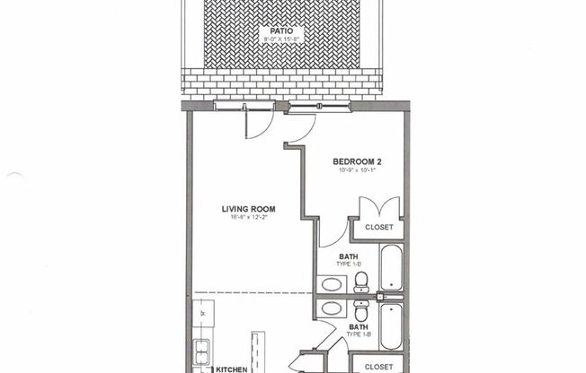 2 beds, 2 baths, 815 sqft, $1,295, Unit 113