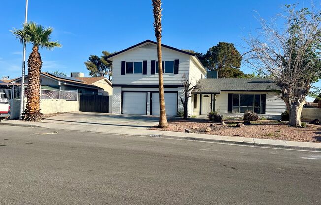 Two story, three bedroom, two & a half bath, two car garage, RV parking with NO HOA