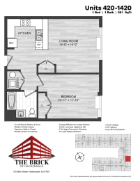 1 bed, 1 bath, 681 sqft, $2,514