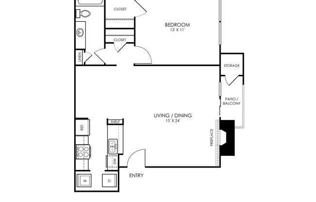 1 bed, 1 bath, 785 sqft, $1,073