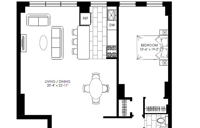 1 bed, 1 bath, 944 sqft, $5,495, Unit 10B