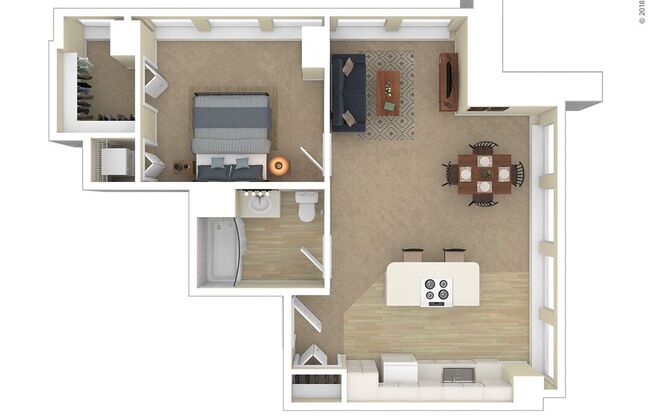 1 bed, 1 bath, 764 sqft, $1,925