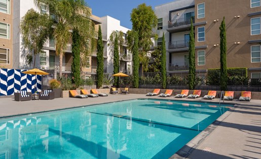 Resort-Style Pool and Spa at Sherman Circle, Van Nuys, 91405