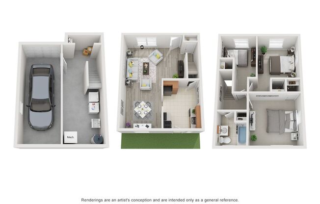 3 beds, 1 bath, 975 sqft, $1,375, Unit 3315J