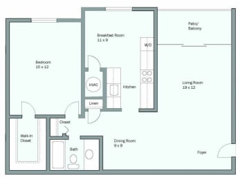1 bed, 1 bath, 897 sqft, $1,774