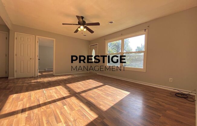 3 Bedroom • 1 Bathroom; open concept complete with kitchen, dining, & living space