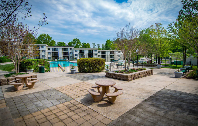 Ashley Apartments Patio Picnic Seating Photo