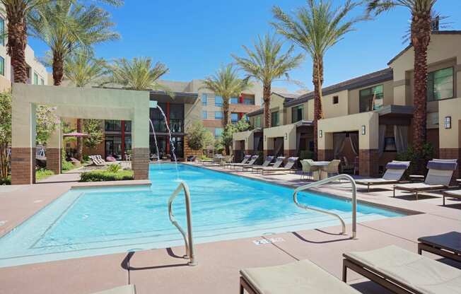 Glimmering Pool at Audere Apartments, Arizona, 85016