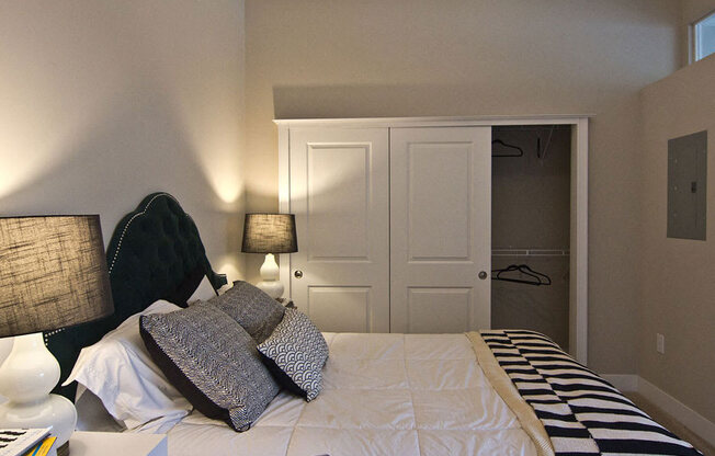 Bed at Hayden Lofts Apartments, Ohio