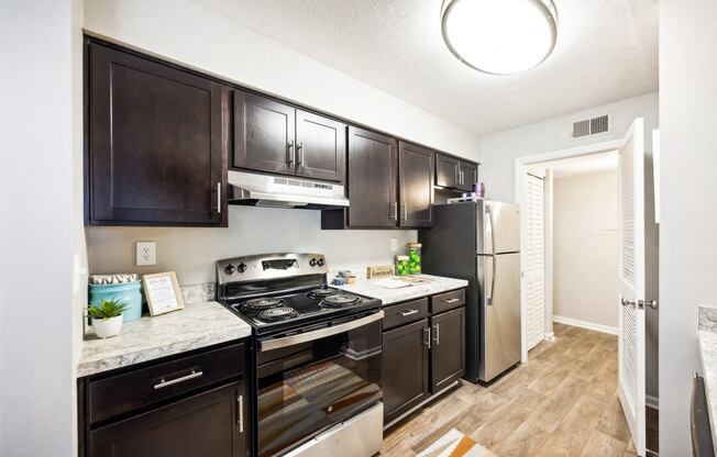 our apartments offer a modern kitchen with stainless steel appliances