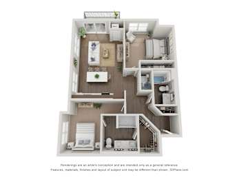 2 beds, 2 baths, 1,111 sqft, $2,455