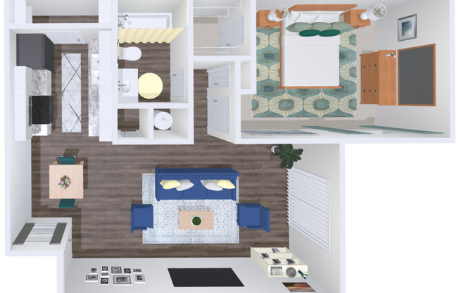 1 bed, 1 bath, 713 sqft, $892, Unit 223
