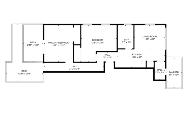 2 beds, 1 bath, 900 sqft, $2,595