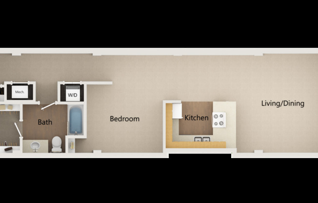 1 bed, 1 bath, 780 sqft, $1,350, Unit 517