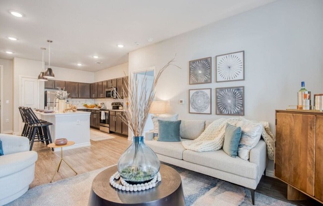 Living Area With Kitchen at Edge and Stone, Texas