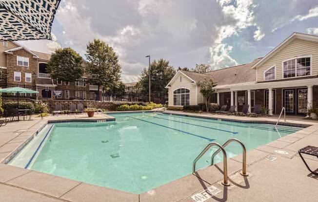 sparkling swimming pool