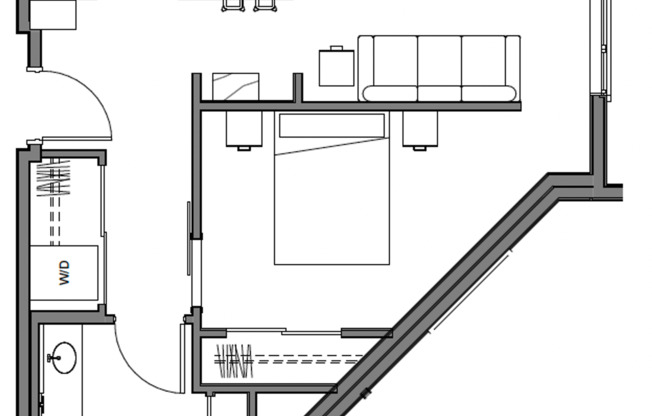 Studio, 1 bath, 657 sqft, $1,600, Unit 544