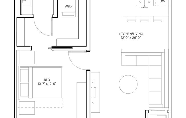 1 bed, 1 bath, 665 sqft, $1,962