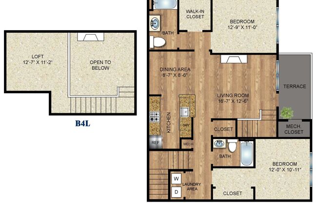 2 beds, 2 baths, 1,266 sqft, $2,955