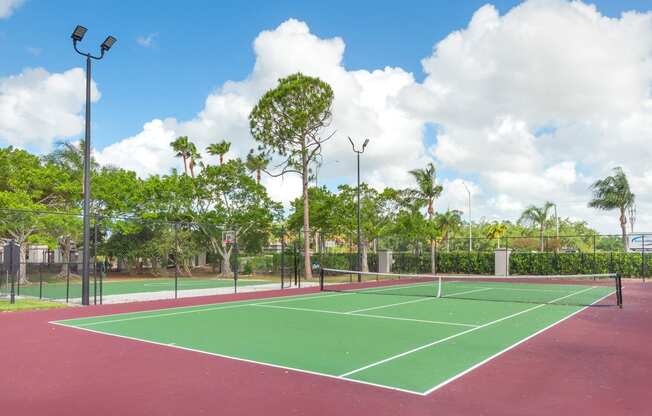 La Costa Apartments lighted tennis court