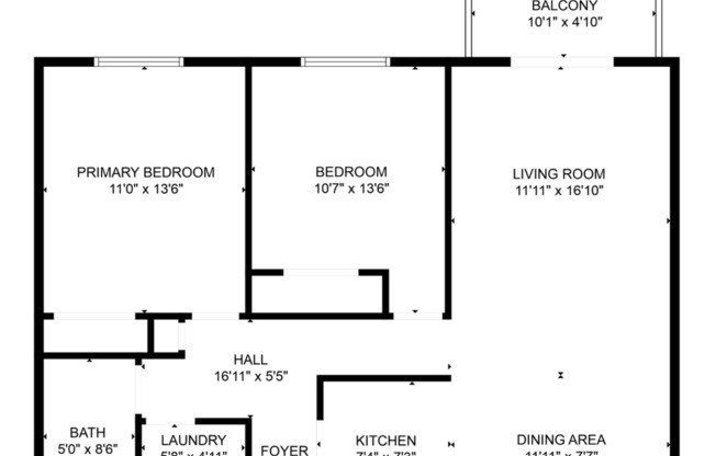 2 beds, 1 bath, 840 sqft, $860, Unit 2542-303