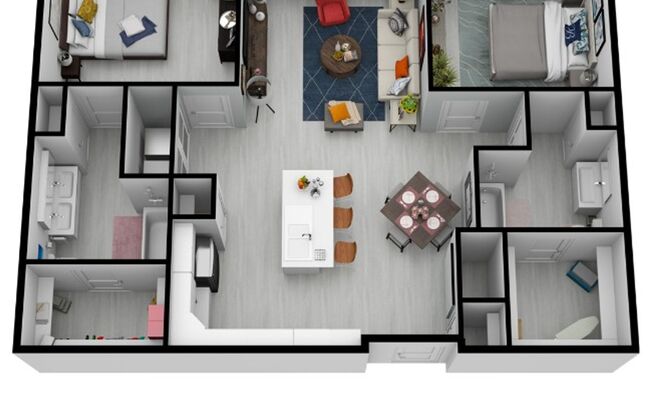 2 beds, 2 baths, 1,169 sqft, $2,895, Unit 503