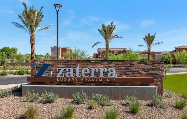 Property Signage at Zaterra Luxury Apartments, Chandler