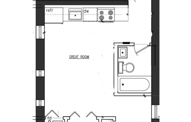 1 bed, 1 bath, 400 sqft, $1,475