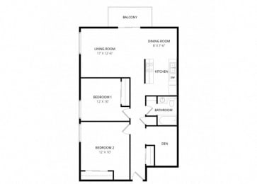 2 beds, 1 bath, 1,100 sqft, $2,017