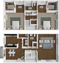 2 beds, 1.5 baths, 1,214 sqft, $1,360