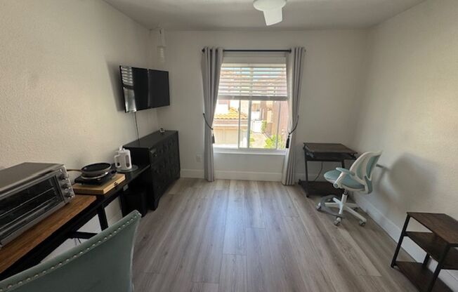 Furnished Bedroom rental with Bonus Kitchenette and office room