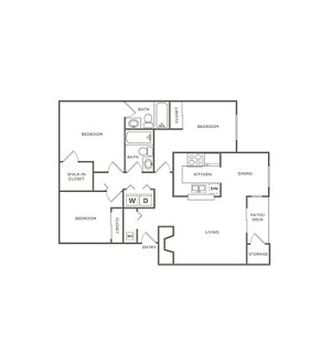 3 beds, 2 baths, 1,108 sqft, $2,081