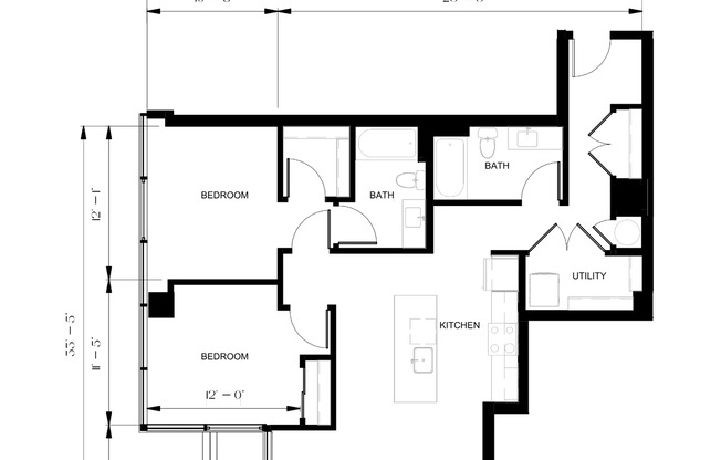 2 beds, 2 baths, 1,109 sqft, $4,550, Unit 314
