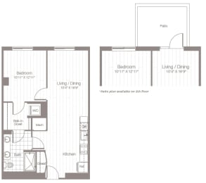 1 bed, 1 bath, 720 sqft, $2,046