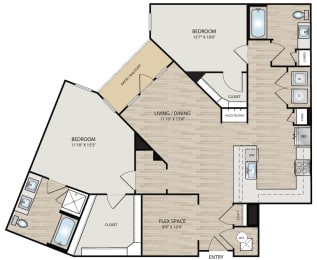 2 beds, 2 baths, 1,433 sqft, $2,912