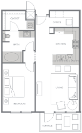 1 bed, 1 bath, 675 sqft, $1,550