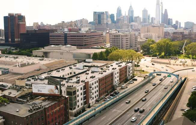 View of the Philadelphia skyline