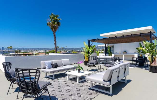 rooftop at Ace on Orange Grove Apartments in Los Angeles, California.