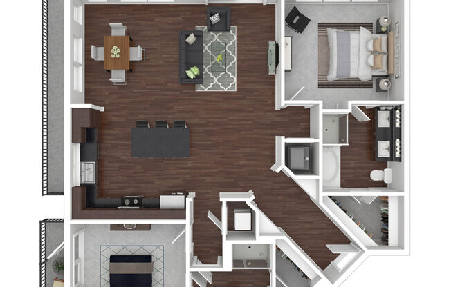 2 beds, 2 baths, 1,272 sqft, $2,760