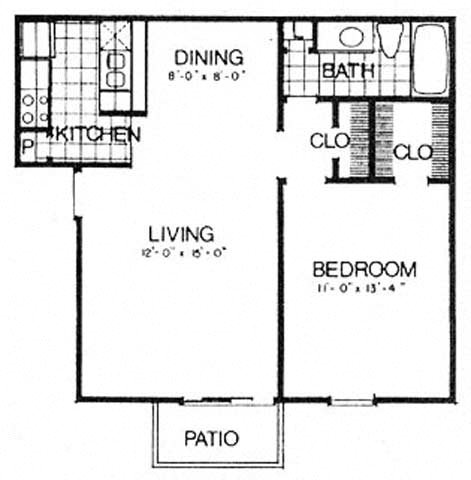 1 bed, 1 bath, 648 sqft, $815