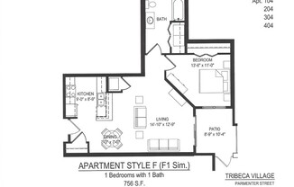 1 bed, 1 bath, 756 sqft, $1,442, Unit 104