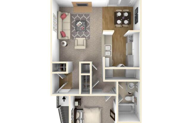 1 bed, 1 bath, 698 sqft, $1,059
