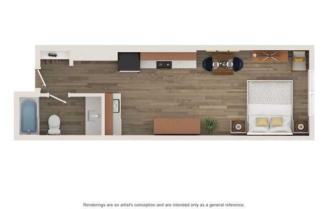 Studio, 1 bath, 395 sqft, $1,225, Unit 352