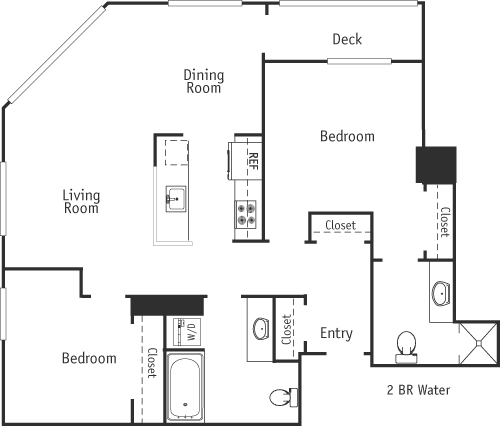 2 beds, 2 baths, 999 sqft, $4,000, Unit 2003